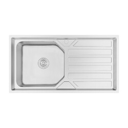 Crauf Luna Sink 90x50x23 Sheet Matte Stainless Steel - Crauf