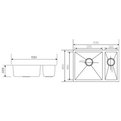 Crauf Stella Eviye 450x630x230mm Mat Gri Nano Kaplama - 3