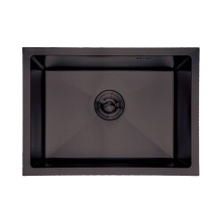 Crauf Stella Kitchen Sink 540x440x210mm PVD Smoked Black - Crauf