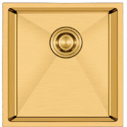 Crauf Stella Kitchen Sink 440x440x210mm PVD Gold - 3