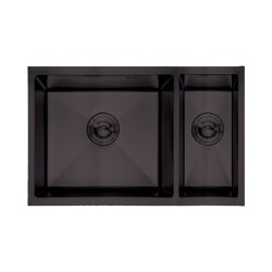 Crauf Stella Kitchen Sink 450x630x230mm PVD Smoked Black - Crauf