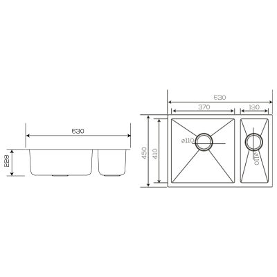 Crauf Stella Kitchen Sink Matte Grey Nano Coating - 3