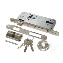 Daf Lock 510 External Door 40Rsto Cylinder Oval Satin - 2