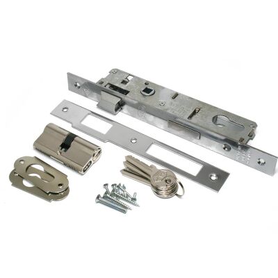 Daf Lock 511 External Door 25 Bearingless Narrow Square Chrome - 3