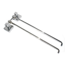 Dekor Double Towel Holder Chrome Corner - 2