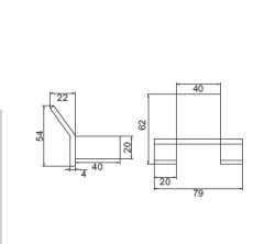 Dekor Hanger Double Black - 2