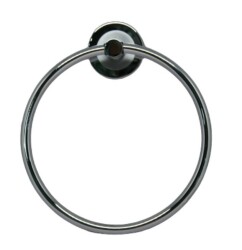 Dekor Towel Holder Round Covered Matte Chrome Delfin - Dekor