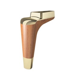 Dizayn Kanyon Leg 18Cm Walnut Gold Plated - Dizayn