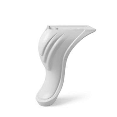 Dizayn Plastik Ayak 14cm Desenli Beyaz - 1