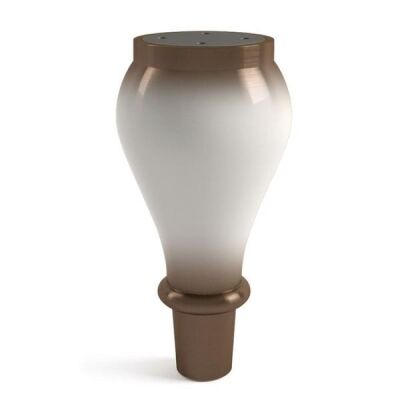 Dizayn Plastik Ayak Royal 18cm Düz Gölgeli Kahve - 1