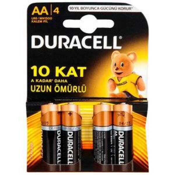 Duracell Kalem Pil AA 1PK: 4 Adet  