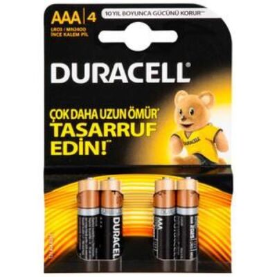 Duracell Kalem Pil AAA 1PK: 4 Adet - 1
