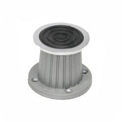 Eroğlu Plastic Leg Striped Conical 6Cm Matte Chrome - Eroğlu