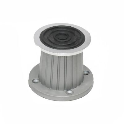 Eroğlu Plastic Leg Striped Conical 6Cm Matte Chrome - 1