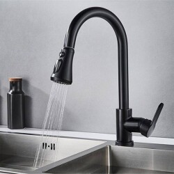 Fleko Kitchen Sink Faucet KS10S01-C Spiral Black - Fleko