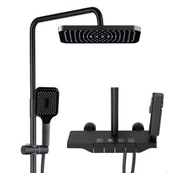 Fleko Piano-C Plus Duş Seti Siyah - 1