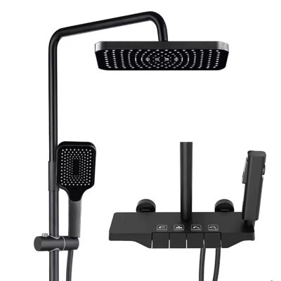 Fleko Piano-C Plus Duş Seti Siyah - 1