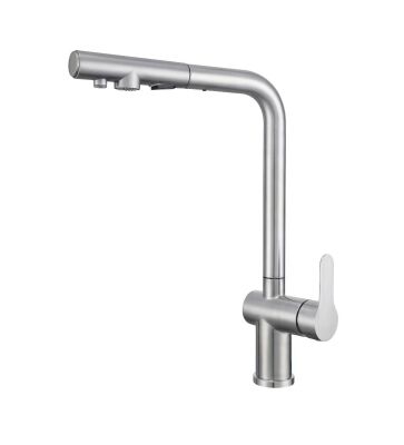 Fleko Riva Kitchen Sink Mixer Tap with Flexible Spout and Filtered Water Outlet Inox - 1