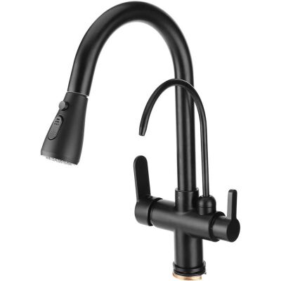 Fleko Spiral Sink Mixer SP4 434 C Purified Black - 1