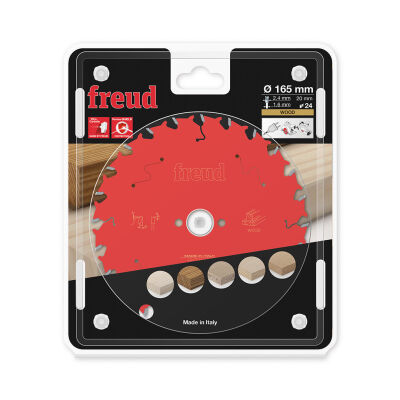 Freud Circular Wood Saw Blade 165X2.4/1.6X20 Z:24 - 1