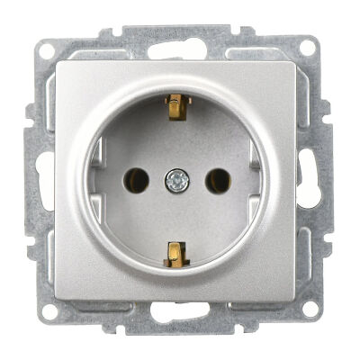 Günsan Topraklı Priz Beyaz Gunson Visage Serisi Çerçevesiz - 1