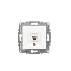 Günsan Visage Series Telephone Socket White Frameless Module - Günsan
