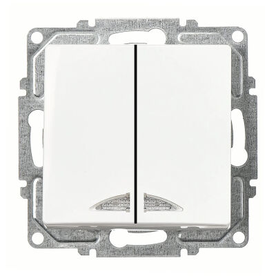 G&uuml;nsan Dual Switch Light White Vısage Series - 1