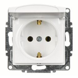 G&uuml;nsan Grounded Covered Socket Vısage Series Frameless - 1