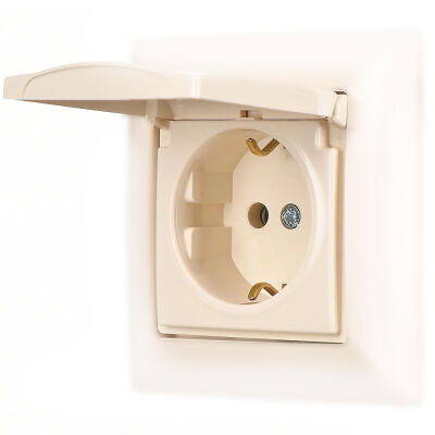 G&uuml;nsan Grounded Socket Covered Cream Vısage Ivory - 1