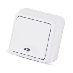 G&uuml;nsan Single Illuminated Switch Misya Surface Mounted Series - Günsan