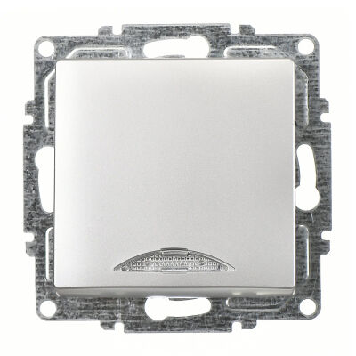 G&uuml;nsan Single Switch Illuminated White Vısage Series - 1