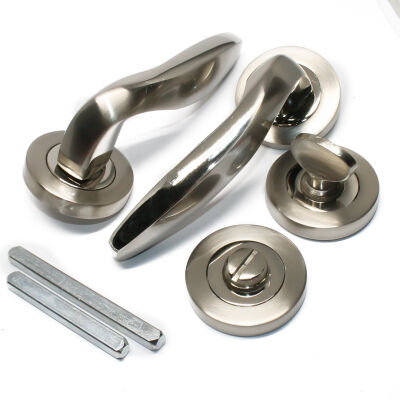 Güven Door Handle Safir Model For WC Satin - 1