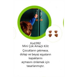 G&uuml;zel Baby Mini Transparent Multipurpose Lock - Güzel Hırdavat