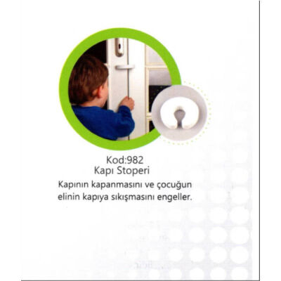 G&uuml;zel Baby White Plastic Door Stopper - 1