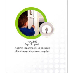 Güzel Baby Beyaz Plastik Kapı Stoperi - Güzel Hırdavat