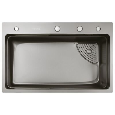 İvento IVNT 920297 Çelik Eviye Seti 75x48cm Nano Grey - 1