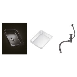 İvento IVNT 920297 Çelik Eviye Seti 75x48cm Nano Grey - 2