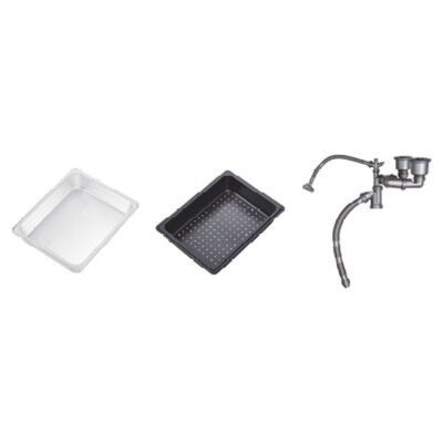 İvento IVNT 953425 Çelik Eviye Seti 82x48cm PVD Mat Siyah - 2