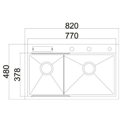 İvento IVNT 953425 Çelik Eviye Seti 82x48cm PVD Mat Siyah - 3
