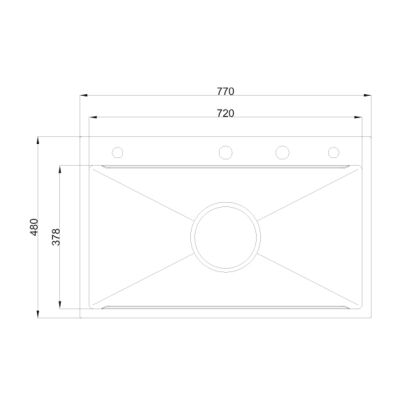 Ivento Stainless Steel Sink Set 770x480x240 mm - 2