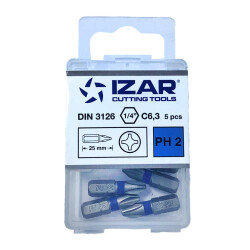 Izar Bits Uç PH2x25mm 1 Paket 5 Adet - Izar