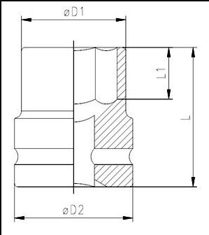 İzeltaş Lokma Anahtar 22mm Havalı 1.2 Altı Köşe - 2