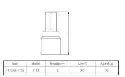 İzeltaş Lokma Anahtarlı Alyan 6mm - 2