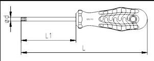 Izeltas Screwdriver T Torque Triple 45Mm - 2