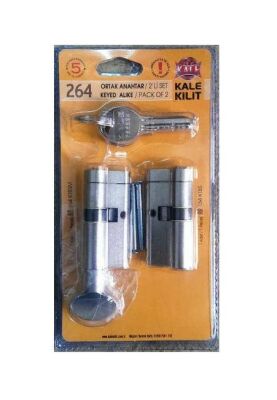 Kale 264 Set of 2 Satin Common Key with Trap and Latch - 2