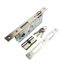 Kale Kilit 154 Silindirli 40mm Makaralı Nikel - Kale Kilit