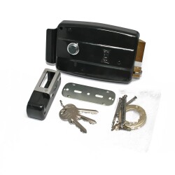 Kale Kilit 157EL Tirajlı 14cm Sabit Silindirli Siyah Nikel - 2