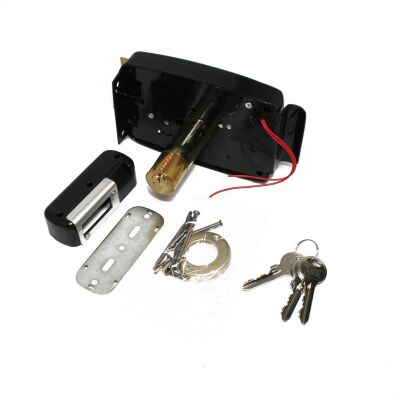 Kale Kilit 157EL Tirajlı 14cm Sabit Silindirli Siyah Nikel - 6