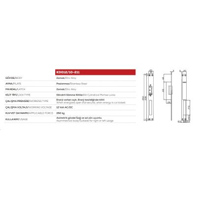 Kale Kilit Kapı Karşılığı Elektrikli Bas Aç - 6