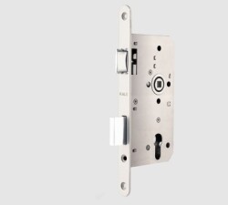 Kale Lock 150Pzw 55Mm German Type Chrome Oval without Mortise Bar - Kale Kilit